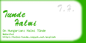 tunde halmi business card